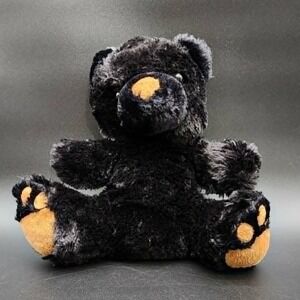 Dan Dee Black Plush Bear Shaggy Forest‎ Animal Woodland Nursery Cabin Decor Toy